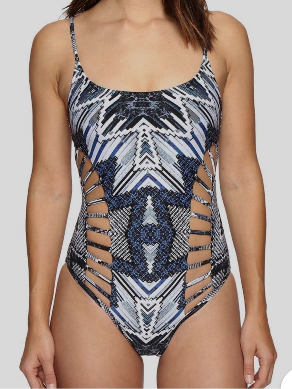 Red Carter Cut Out One Piece Swimsuit